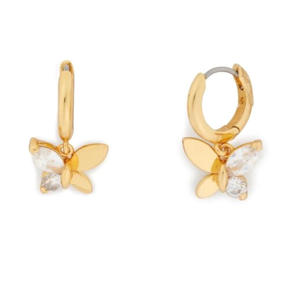 $89 Kate Spade social butterfly huggie earrings